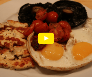 Clapham personal trainer James Staring Vegetarian Fry Up